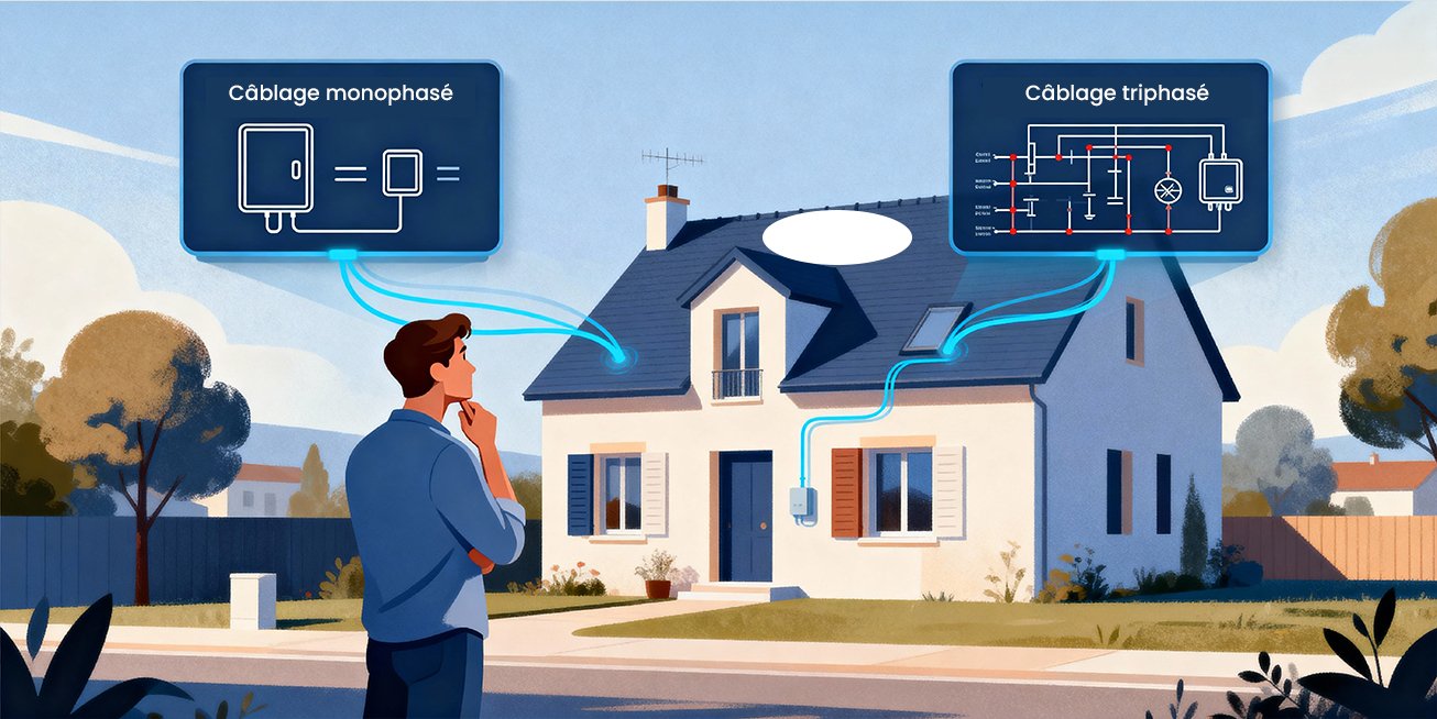 Comparaison monophasé et triphasé pour une maison avec compteur Enedis