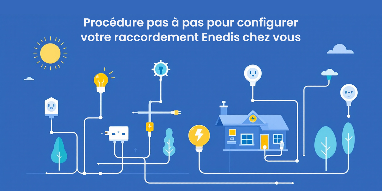 Illustration du raccordement électrique Enedis pour habitation