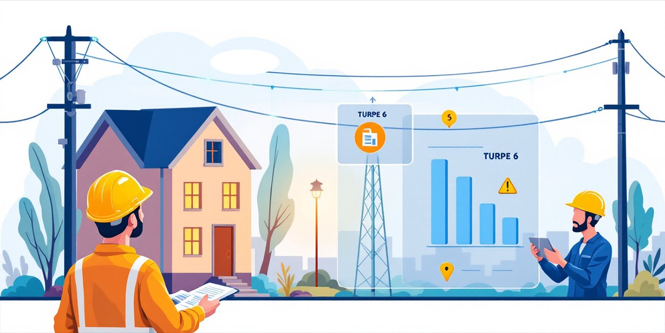 Enedis grid monitoring and TURPE 6 energy distribution illustratio